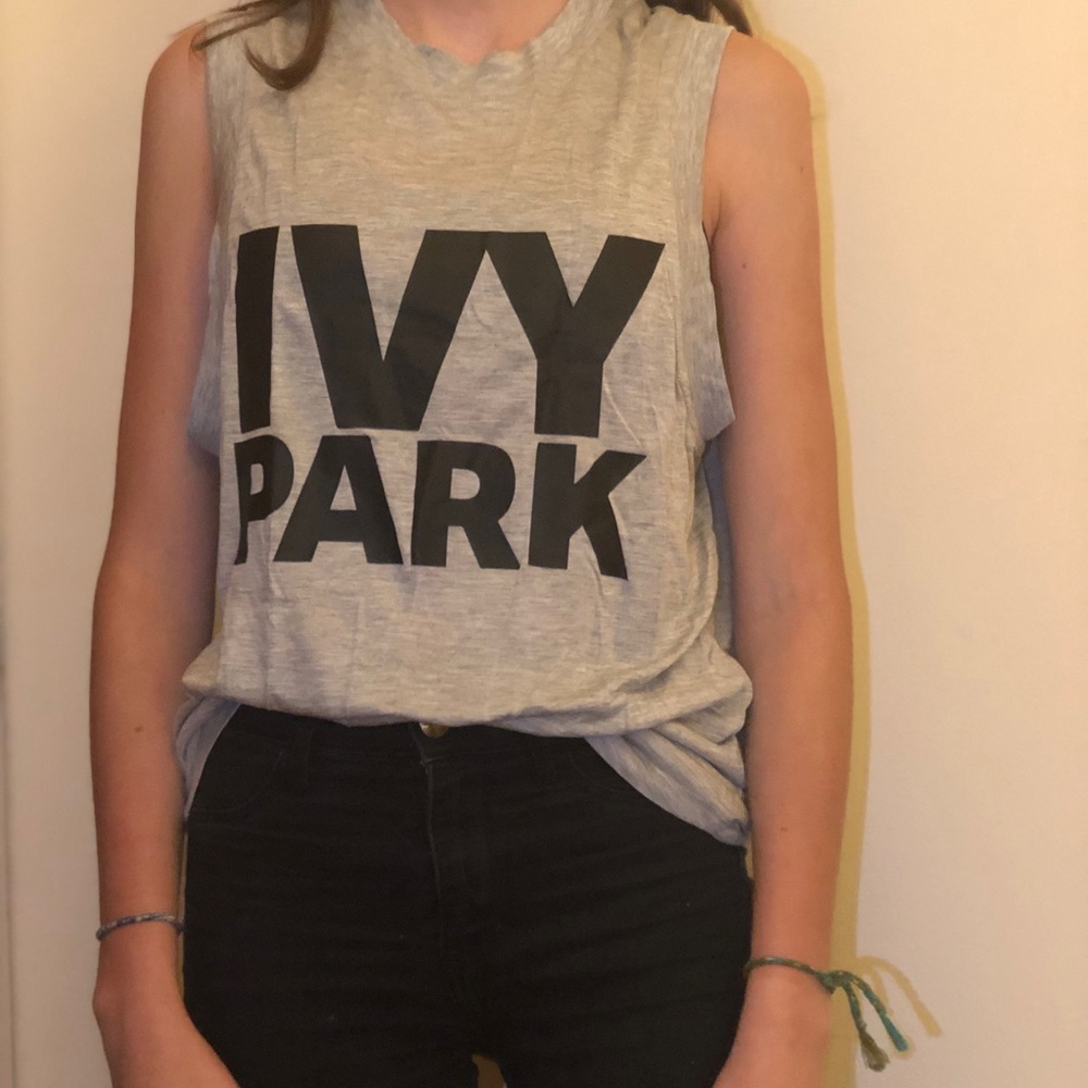 ivy park gray sleeveless tank